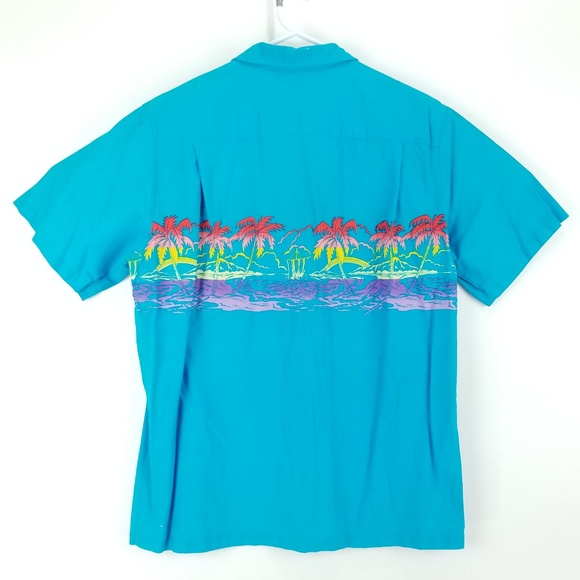 Malihini Hawaii Hawaiian Aloha Shirt Large VB15 - Picture 3 of 6